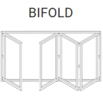 3700mm x 2200mm Aluminium Bi-Fold Door - Sleek Black 4-Pane Configuration