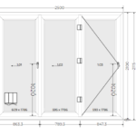 uPVC Bi-Fold Door - Aluplast Ideal 4000 System 2500x2100