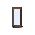 W0 uPVC Casement Window on Kömmerling 70 Profile 600×1200 FIX