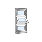 W13 Window - Kömmerling 70 Profile - 600x1200mm - White