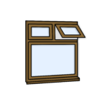 W16 Window – Kömmerling 70 Profile – 1200x1200mm – Golden Oak