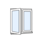 W17 Side-Opening Window with Easy-Clean Hinges - Kömmerling 70 Profile - 1200x1200mm - White