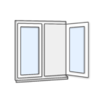 W18 Side-Opening Window with Easy-Clean Hinges - Kömmerling 70 Profile - 1200x1200mm - White