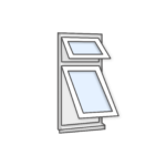 W5 Push-Out Casement Window - Kömmerling 70 Profile - 600x1200mm - White