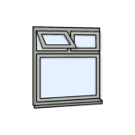 W15 Flush Window – Kömmerling 70 Profile – 1200x1200mm – Agate Grey