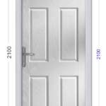 Abdale Composite Door by Portico Doors - Classic White Door with Clear Glazing