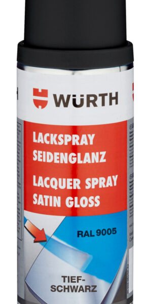 Paint spray nitro-alkydal quality, satin gloss - PNTSPR-R9005-JETBLACK-SATINGLOSS-400ML