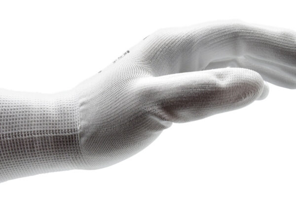Protective glove PU white - PROTGLOV-KNIT-WHITE-PUR-SZ9
