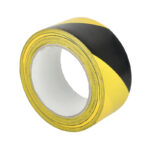 High-Visibility Caution Tape - Black and Yellow Self-Adhesive Hazard Warning Tape - 50mm x 33m
