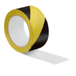 High-Visibility Hazard Warning Tape - Yellow & Black PVC, 50mm x 33m