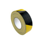Premium Self-Adhesive Hazard Tape - Heavy-Duty Yellow and Black Marking Fabric, 50mm x 50m for Safety Compliance and Visibility
