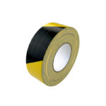 High-Visibility Self-Adhesive Safety Fabric Tape - Yellow and Black, 50mm x 50m