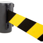 Retractable Belt Barrier Tape - 50mm x 3m, Black - Wall-Mounted Safety Solution