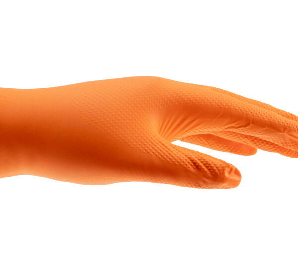 Disposable gloves nitrile Grip orange - PROTGLOV-NITRILE-GRIP-ORANGE-S