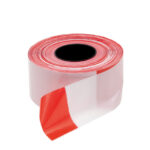 Safety Marking Barricade Tape - Red and White - 75mm x 500m Durable Barrier Tape for Hazardous Area Identification