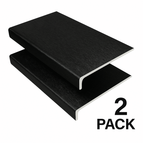 Black Ash UPVC 1.25m x 9mm(2 Pack)Capping Board – Depth Options: 150mm to 300mm