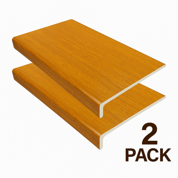 Golden Oak UPVC 1.50m x 9mm(2 Pack)Capping Board – Depth Options: 150mm to 300mm