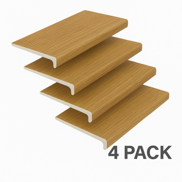 Irish Oak UPVC 1.75m x 9mm(4 Pack)Capping Boards – Depth Options: 150mm to 300mm