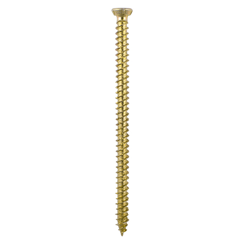 Timco Multi-Fix Concrete Screw ZYP 7.5mm – Available in 40mm to 200mm, Yellow, TX30, Zinc Plated, 100 Pieces per Box – Durable & Corrosion-Resistant