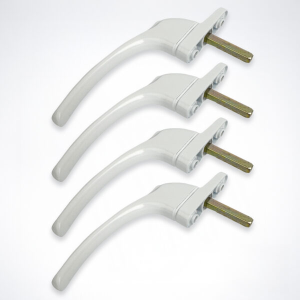 Inline Espagnolette Window Handles for uPVC, Timber & Aluminium Windows – 4 Pack – Available in White, Chrome, Black & Anthracite Grey – Durable & Secure, Universal Fit for Left/Right Hand Windows