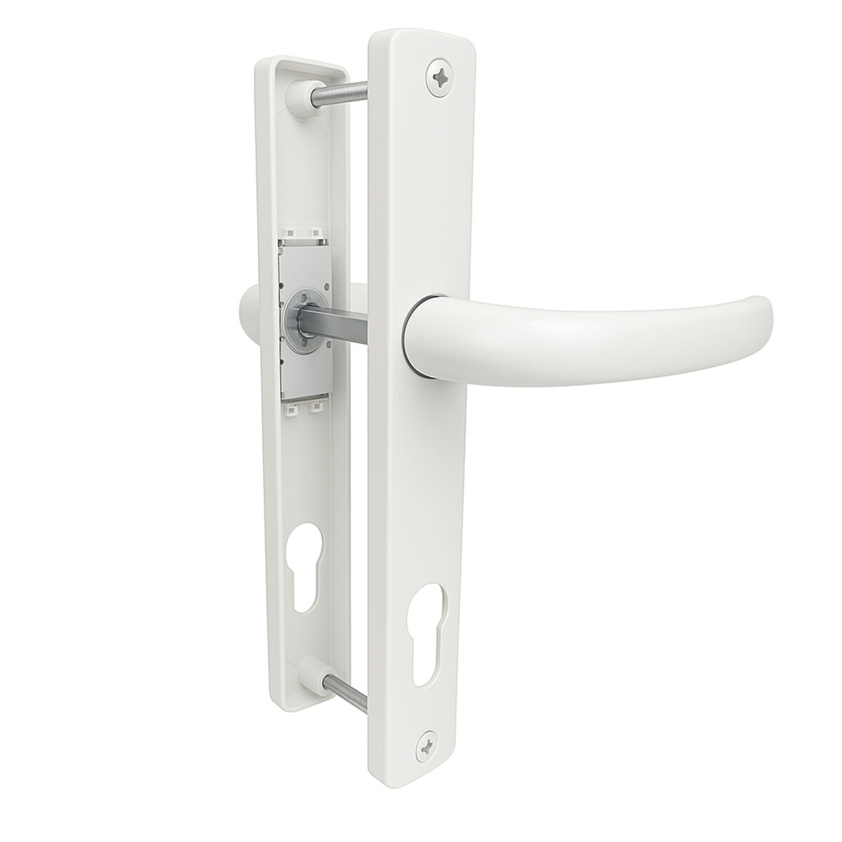 Windows4You UPVC Door Handle with Spring Cassette – 92PZ 215mm Sprung Lever for Front, Patio & French Doors – Chrome, White, Black – Set of 1 - Image 8