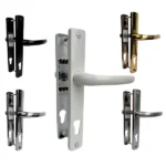 Windows4You UPVC Door Handle with Spring Cassette – 92PZ 215mm Sprung Lever for Front, Patio & French Doors – Chrome, White, Black – Set of 1